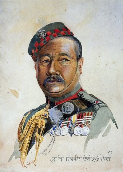 Subadar-Major Gurung Gurkha, Illustration from 